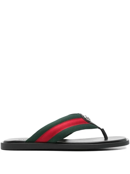 Мужские сандалии Gucci Web-stripe, черные