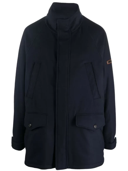 Мужская парка Ralph Lauren Purple Label хлопково-шерстяная, темно-синяя