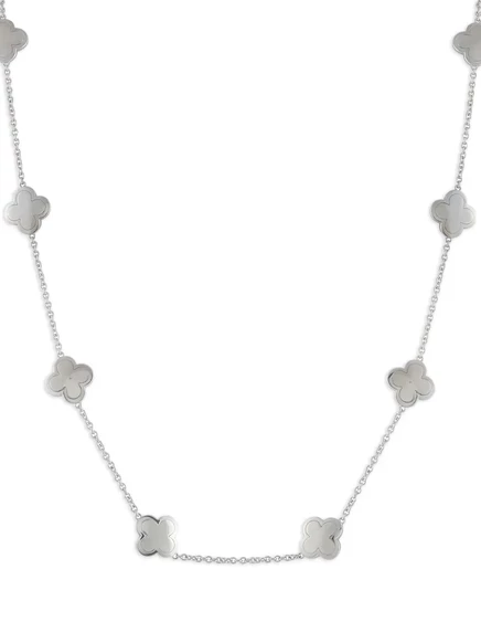 Женское колье Van Cleef & Arpels Pure Alhambra, 18K белое