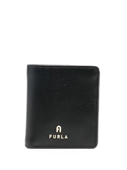 Женский кошелек Furla из кожи с логотипом, черный