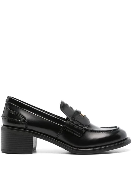 Женские лоферы Miu Miu из телячьей кожи, черные