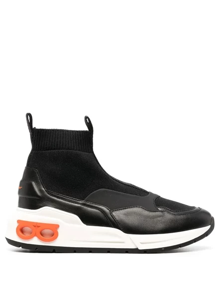 Кроссовки с высоким берцем Ferragamo Cosma Sock black