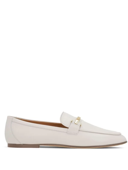 Женские лоферы Tod's Clamp с декоративной пластиной, белые
