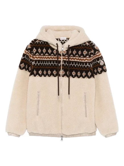 Толстовка с капюшоном Moncler fair-isle neutrals