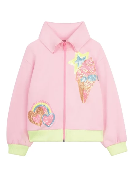 Детская толстовка Billieblush с пайетками, розовая