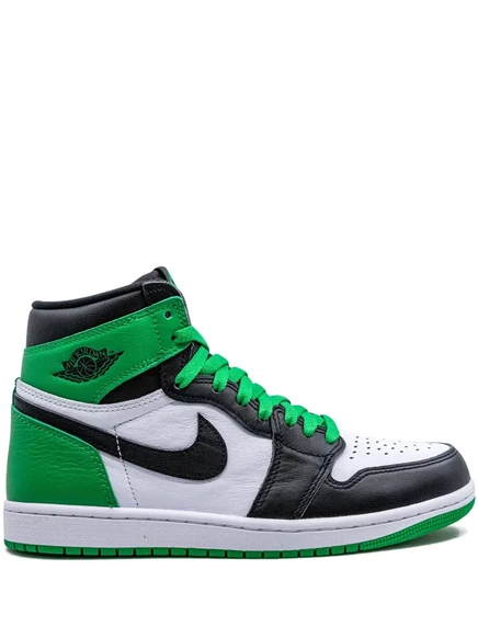 Унисекс кроссовки Jordan 1 Lucky Green, черно-зеленые