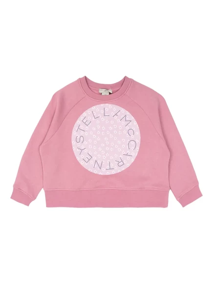 Детская толстовка с цветочным логотипом Stella McCartney pink