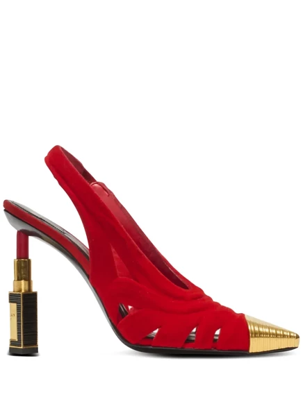 Туфли-лодочки для губной помады Balmain 100 мм red