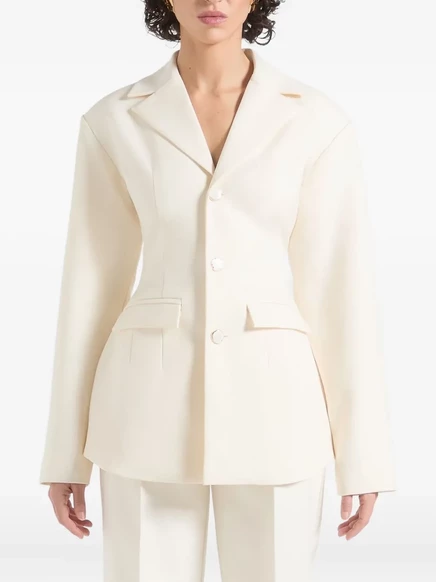 Блейзер Manière De Voir Claire с широкими плечами и поясом на талии neutrals