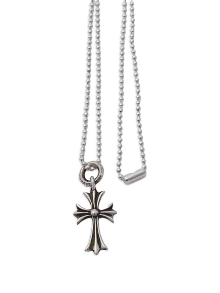 Мужской крест-кулон Chrome Hearts, серебристый