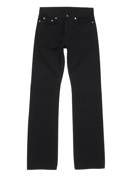 Мужские джинсы Acne Studios прямого кроя из хлопка, черные