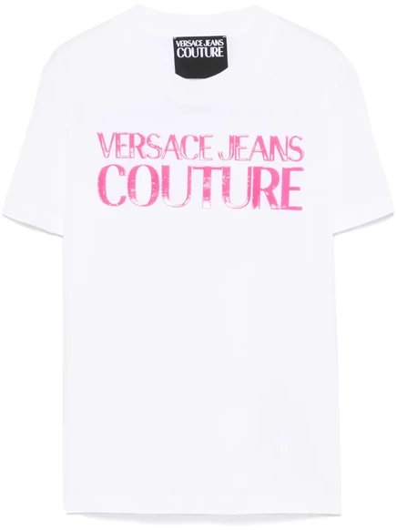 Женская футболка Versace Jeans Couture из хлопка, белая