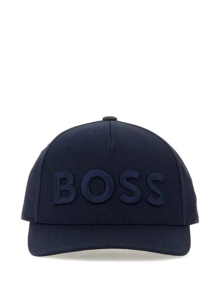 Мужская бейсболка Boss с вышитым логотипом, синяя