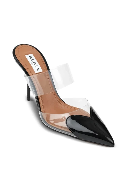 Женские мюли Alaïa Le Cœur из лаковой кожи, черные