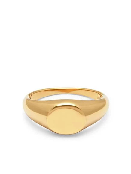 Мужское кольцо-печатка Nialaya Jewelry Mini, золотистое