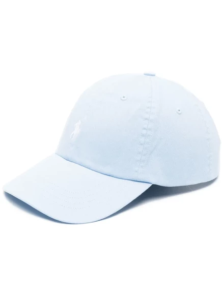 Женская хлопковая кепка Polo Ralph Lauren, голубая