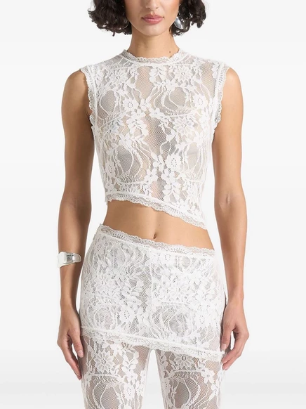 Асимметричный кружевной топ Manière De Voir от Eugenie white