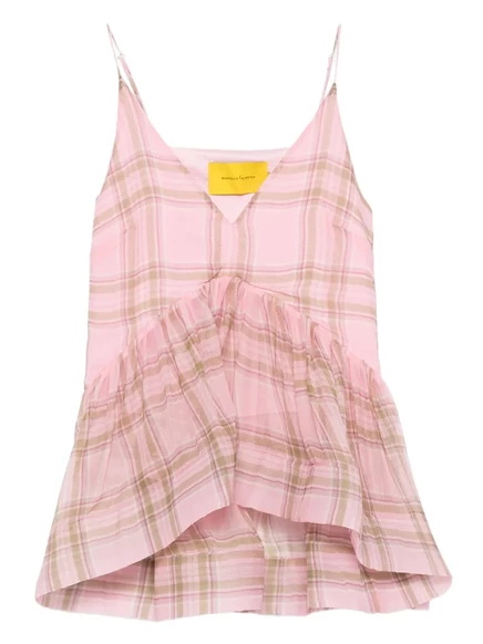 Шифоновый топ в шотландскую клетку от Marques'Almeida  pink