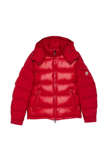 Мужской пуховик Moncler Maya с капюшоном, красный