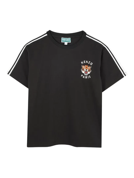 Футболка в полоску с тигровым принтом Kenzo Kids