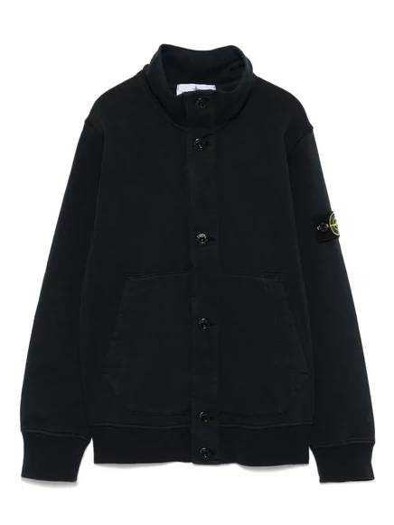 Свитшот для мальчиков Stone Island Junior, темно-синий