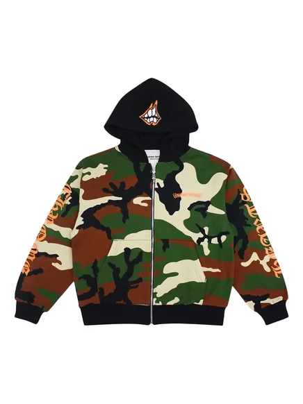 Мужская худи Chrome Hearts Matty Boy на молнии, зеленая
