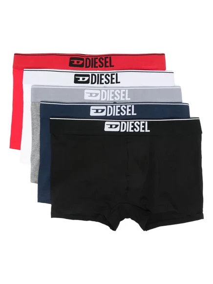 Мужские боксеры Diesel 5 пар с логотипом на поясе, красные