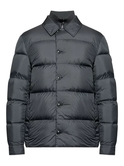 Стеганая куртка Moncler Pres на пуговицах black