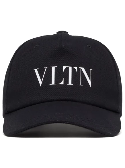 Мужская кепка Valentino Garavani VLTN хлопковая, черная