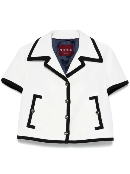 Женский твидовый жакет Gucci, белый
