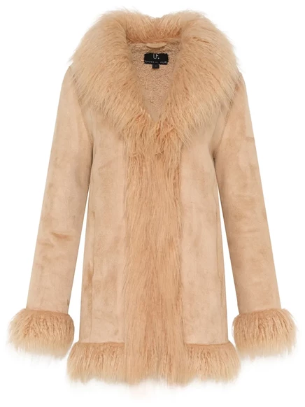 Женское пальто Unreal Fur Avant Garde с искусственным мехом, нейтральное