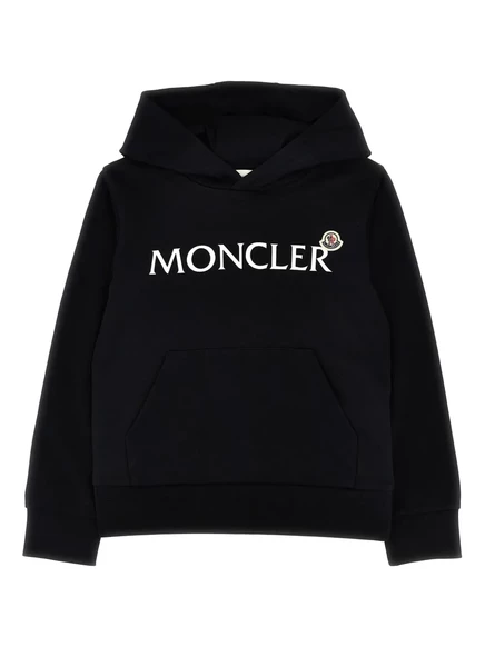 Толстовка с капюшоном Moncler Enfant с логотипом black
