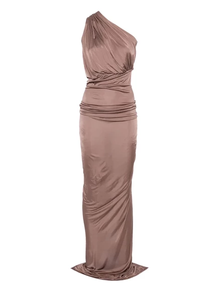 Платье с драпировкой на одно плечо Rick Owens Lilies pink