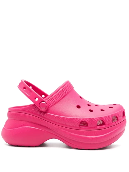 Женские сабо Crocs с ремешком на пятке, ярко-розовые