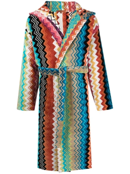 Халат с капюшоном и поясом от Missoni Home Giacomo blue