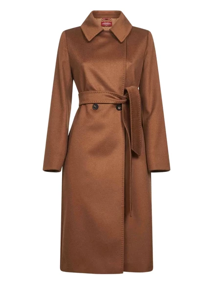Женское пальто Max Mara Bcollag двубортное, коричневое