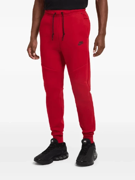Мужские спортивные штаны Nike Tech Fleece, красно-черные