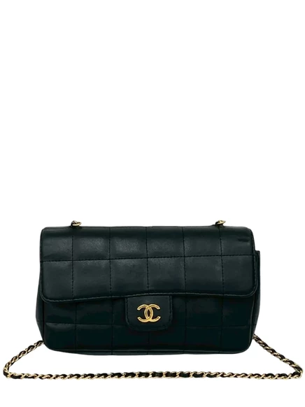 Женская сумка Chanel Mini Square Chocolate Bar, черная