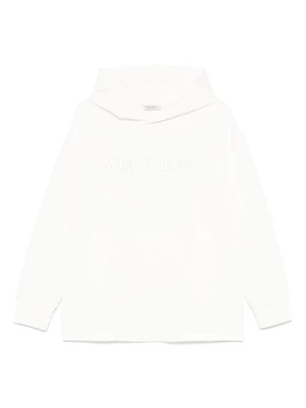 Женское худи S. Max Mara с вышитым логотипом, белое