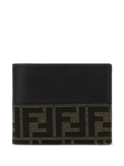 Мужской кошелек Fendi FF Jacquard, черный