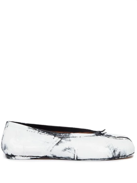 Новые кожаные балетные туфли от Maison Margiela Tabi white