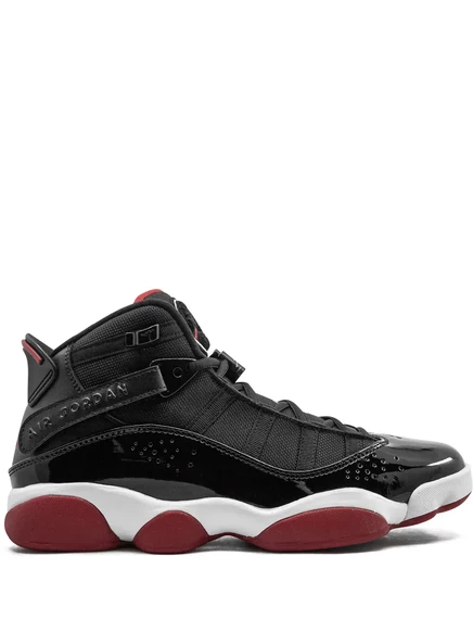 Кроссовки Jordan 6 Rings высокие, черно-бело-красные