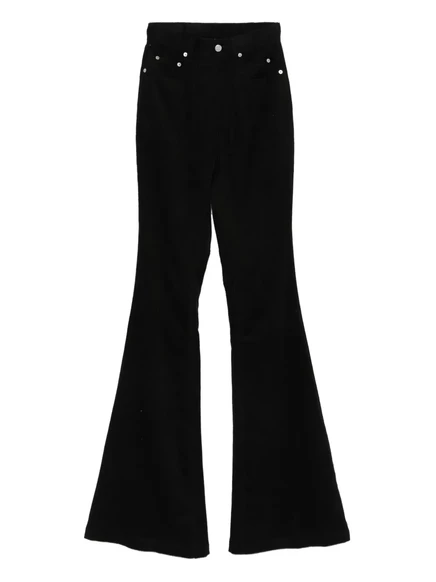 Женские джинсы Rick Owens клеш, черные