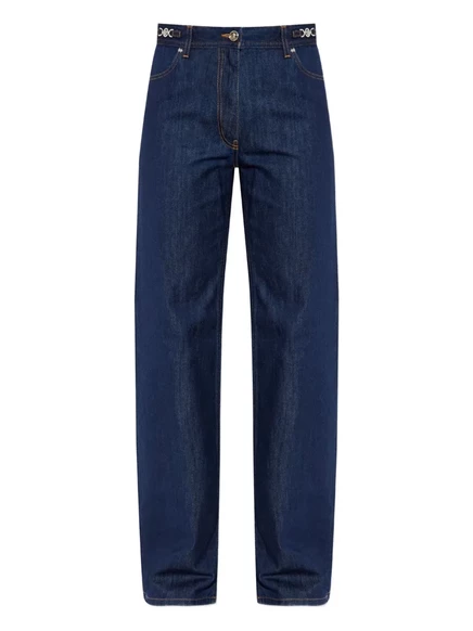 Женские широкие джинсы Versace five-pocket, синие