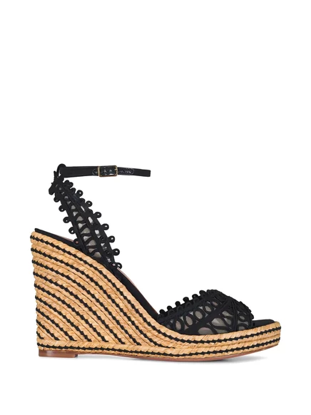 Женские эспадрильи Aquazzura на танкетке, черные