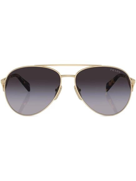 Солнцезащитные очки в авиаторской оправе Prada Eyewear  gold