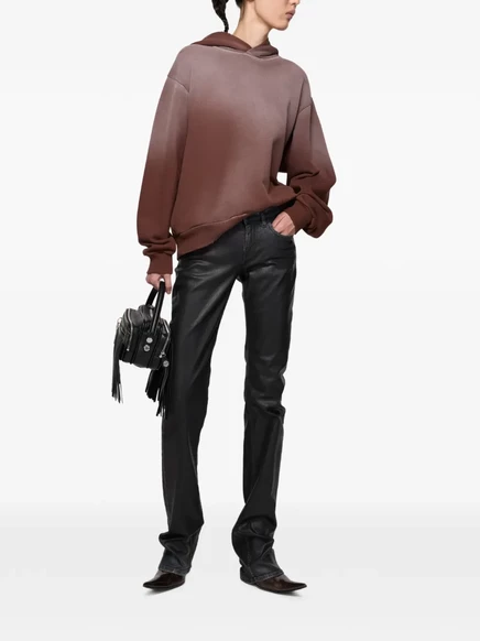 Унисекс худи Acne Studios с графическим принтом, коричневое