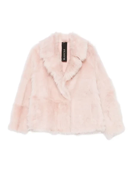 Дубленочный жакет Blancha с вырезанными лацканами pink