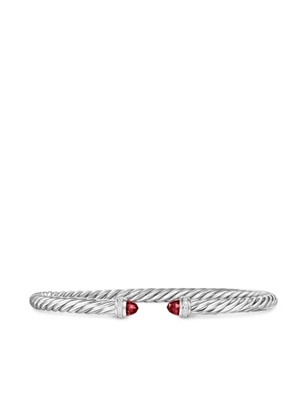 Женский браслет David Yurman Cablespira 4 мм, родолит