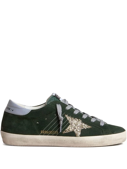 Женские кроссовки Golden Goose Super Star, зеленые